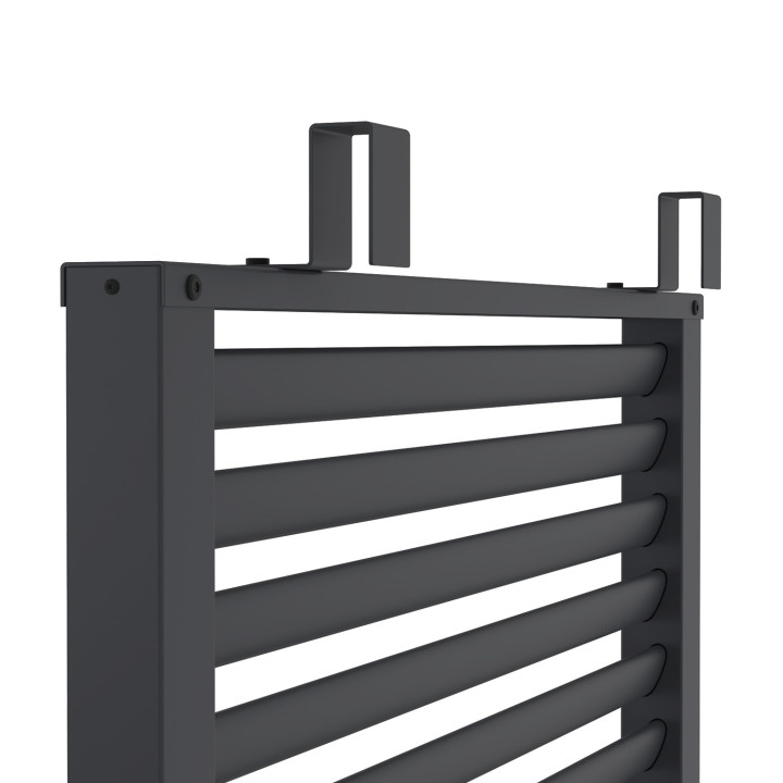 Pergola a lamelle grigio carbone con tetto retrattile e 4 sezioni modulari 3x4M | ID Market