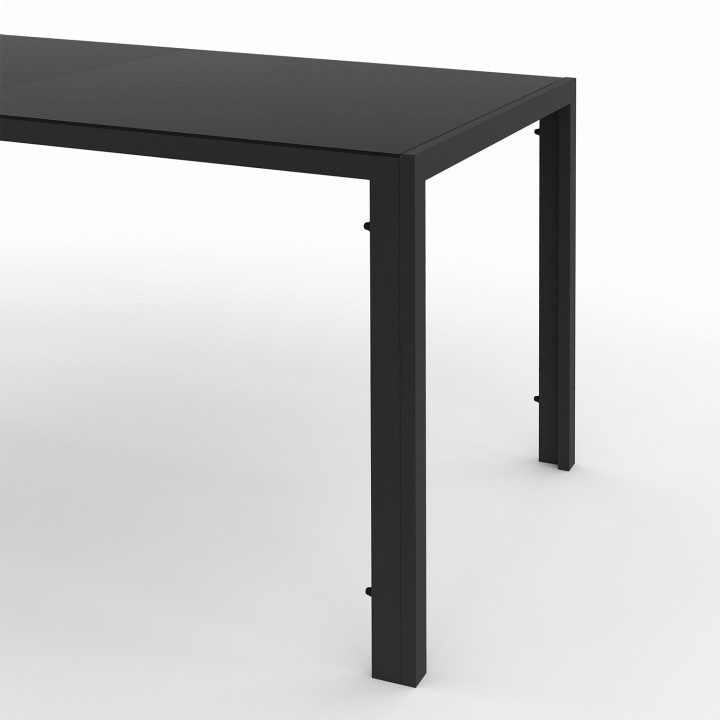 Set di mobili da giardino con 6 sedie in textilene nero e corda, rattan chiaro - MADEIRA |ID Market