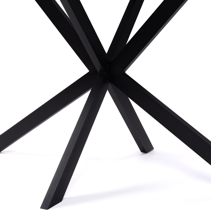 Tavolo da pranzo allungabile effetto marmo bianco 6-8 persone - ALASKA | ID Market