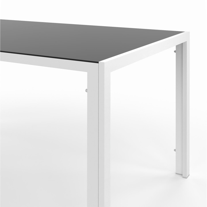 Set di mobili da giardino 8 posti bianchi e grigi - MADRID | ID Market