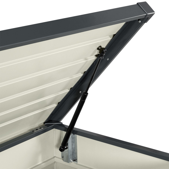 Cassetta da giardino in metallo con serratura grigio antracite 810L | ID Market