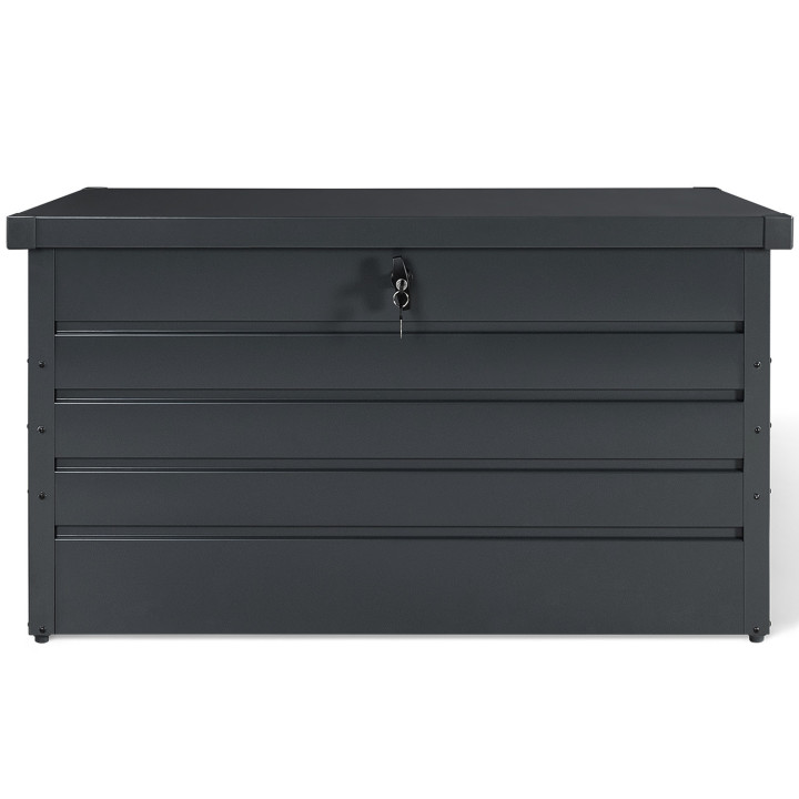 Cassetta da giardino in metallo con serratura grigio antracite 810L | ID Market