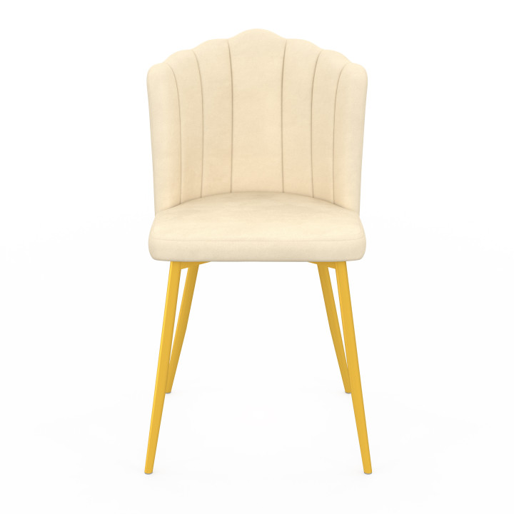 A buon mercato sedie a conchiglia beige - ADELLA | ID Market