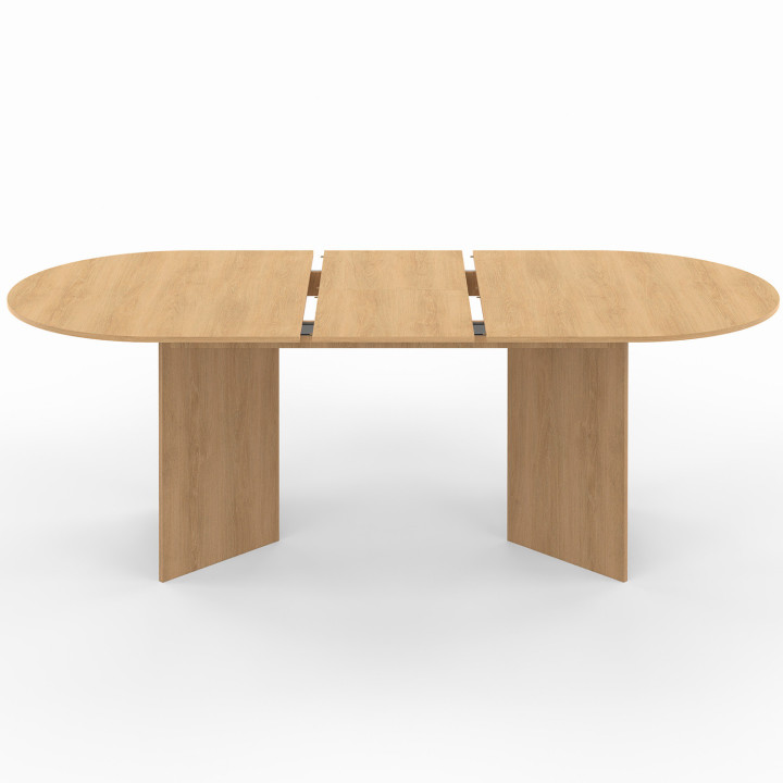 Tavolo da pranzo ovale allungabile 6-10 persone in faggio 160-200cm - MARTHE | ID Market