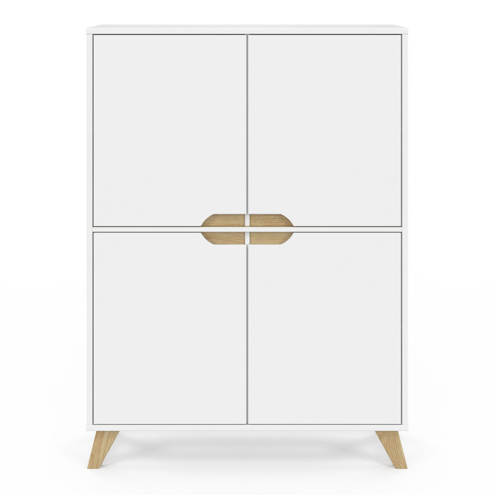 Mobile scandinavo bianco a 4 ante - HELSINKI | ID Market