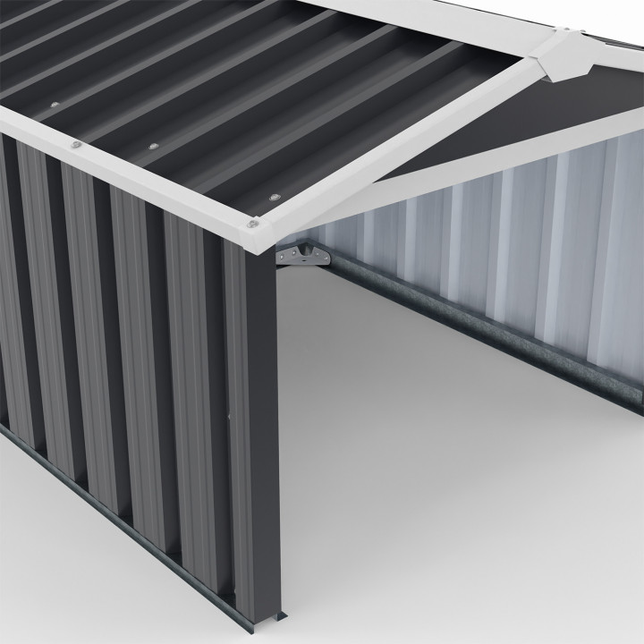 Robot da garage tagliaerba grigio antracite in metallo 86 x 98 x 62 cm | ID Market