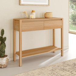 Consolle in teak 2 cassetti 1 ripiano - TOSCONE | ID Marlet