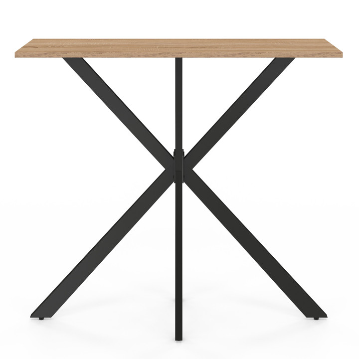 Consolle in legno con gambe a ragno in metallo nero - ALIX | ID Market