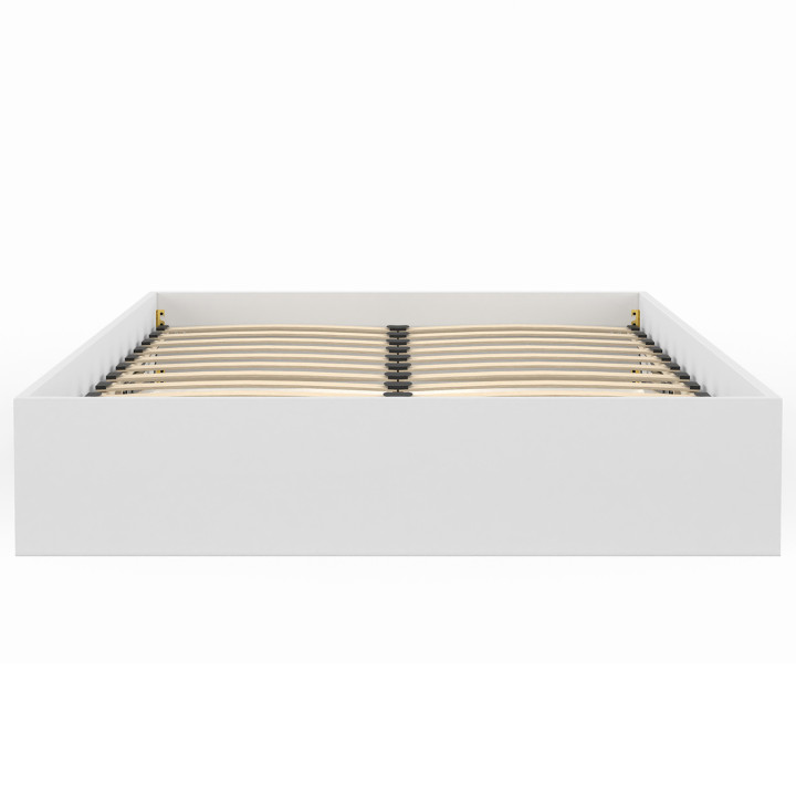 Letto matrimoniale con rete 140x190 cm bianco - SANDSIDE | ID Market