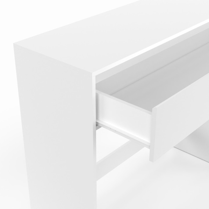 Consolle moderna 1 cassetto in legno bianco - TOMI | ID Market
