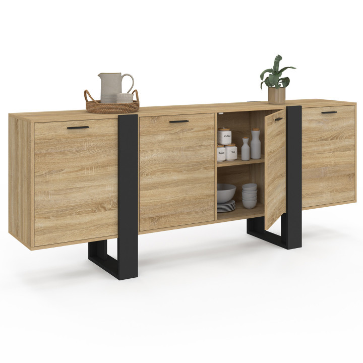 Grande credenza in legno e nero - PHOENIX | ID Market