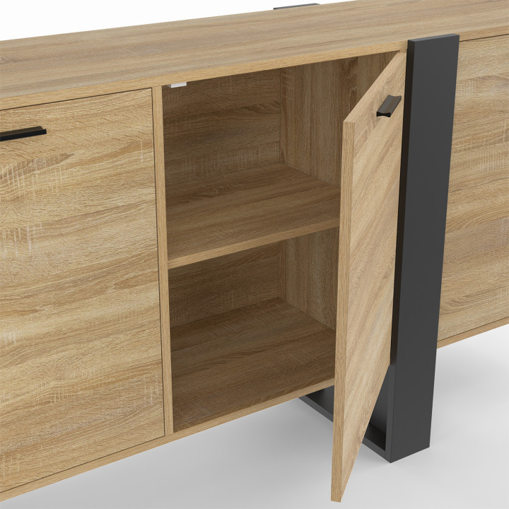 Grande credenza in legno e nero - PHOENIX | ID Market