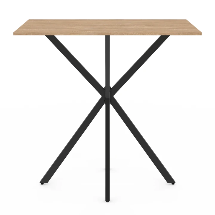 Tavolo da bar in legno e metallo nero 100cm - ALIX | ID Market