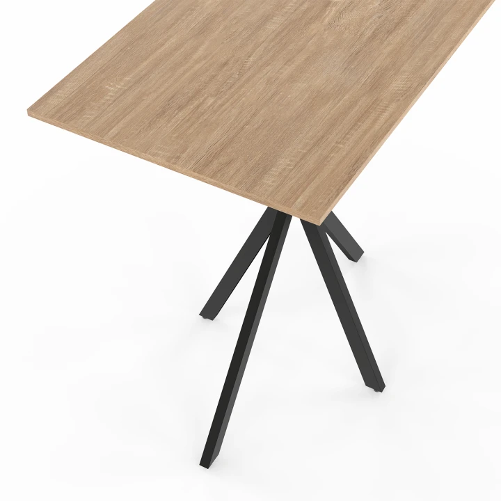 Tavolo da bar in legno e metallo nero 100cm - ALIX | ID Market