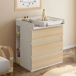 Cassettiera in faggio e bianco - AMBRE |ID Market