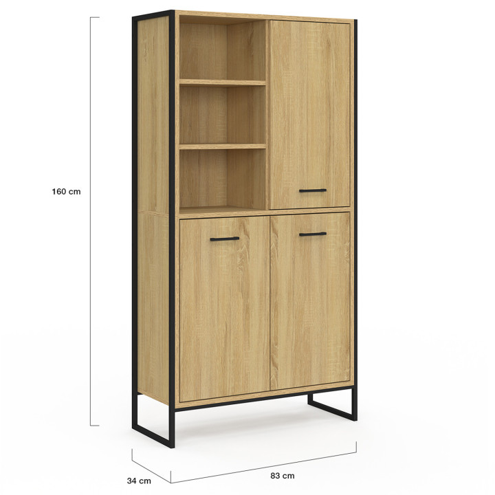 Pannello alto industriale 160cm 3 porte - DETROIT | ID Market