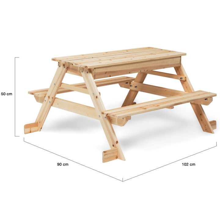 Tavolo da picnic per bambini con sabbiera integrata - FOODY | ID Market