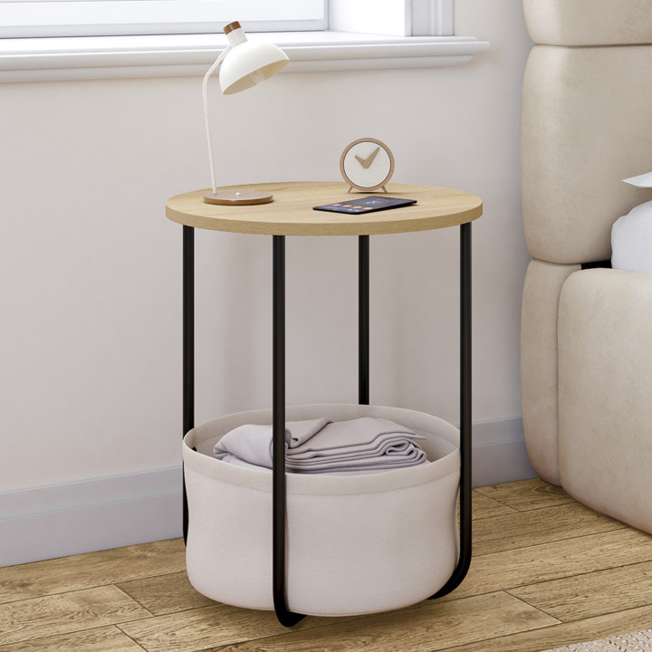 Comodini rotondi, tavolini, tavolini con cestino - DETROIT | ID Market