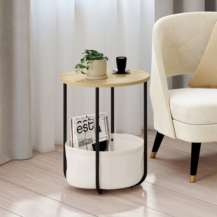Comodini rotondi, tavolini, tavolini con cestino - DETROIT | ID Market