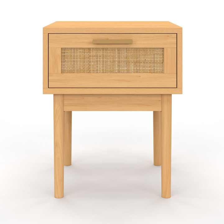 Comodini in legno effetto naturale 1 cassetto - ROBERT | ID Market