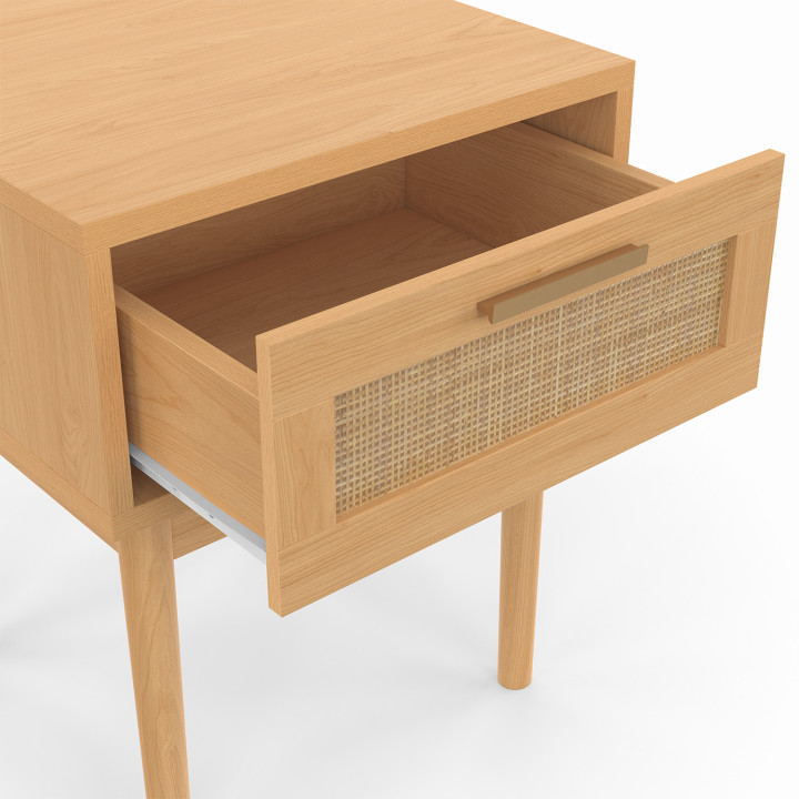 Comodini in legno effetto naturale 1 cassetto - ROBERT | ID Market