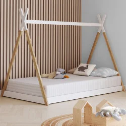 Letto teepee in legno e bianco - COME | ID Market