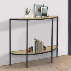 Console a mezzaluna con 1 ripiano in stile industriale - DETROIT | ID Market