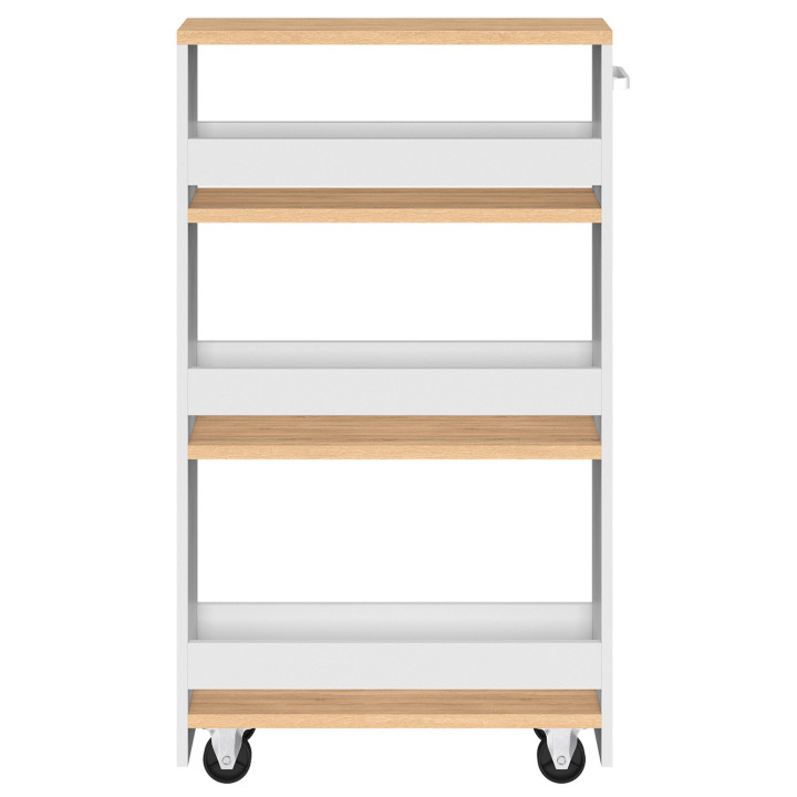 Credenza salvaspazio in bianco e faggio - HAGA | ID Market