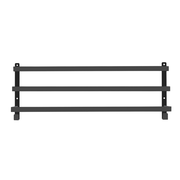 Portasciugamani da parete di design industriale in metallo nero - DALLAS | ID Market