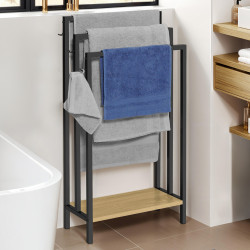 Portasciugamani di design industriale con ripiano - DETROIT | ID Market