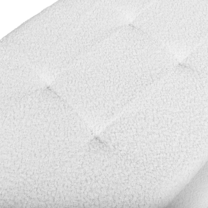 Panca contenitore da 100 cm in spugna bianca con gambe in metallo nero - LOUIS | ID Market