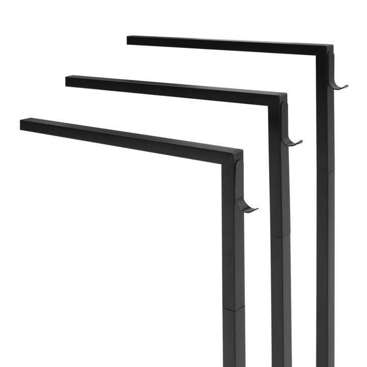 Portasciugamani di design industriale in metallo nero - DALLAS | ID Market