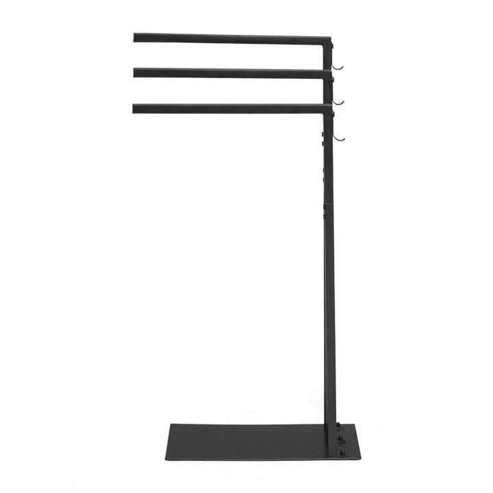 Portasciugamani di design industriale in metallo nero - DALLAS | ID Market