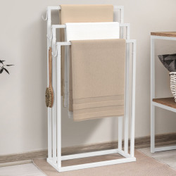 Portasciugamani industriale su 3 livelli, metallo bianco - DALLAS | ID Market