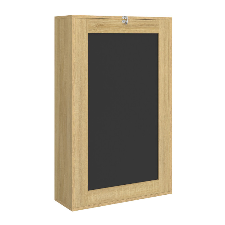 Tavolo da parete pieghevole in legno e nero con mensole - MACCHIA | IDMarket