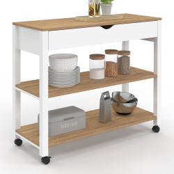 Credenza XXL con piano di lavoro e cassetto in faggio da 100 cm - PENH | ID Market