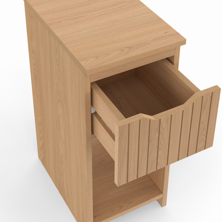 Comodini stretti con doghe ed effetto legno e 1 cassetto - ANOUK | IDMarket