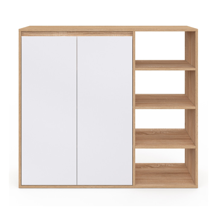 Scarpiera 12 paia 2 porte con 4 ripiani - TOMI | ID Market