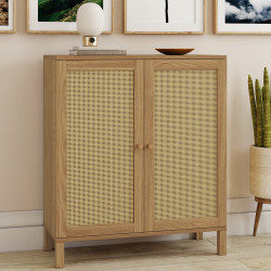 Credenza vintage a 2 ante, 70 cm effetto canna - HANAE | ID Market