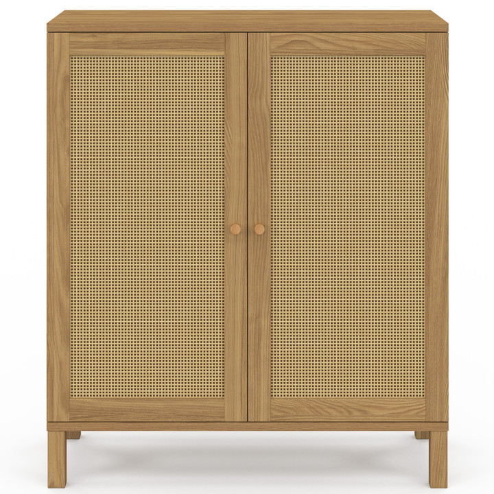 Credenza vintage a 2 ante, 70 cm effetto canna - HANAE | ID Market