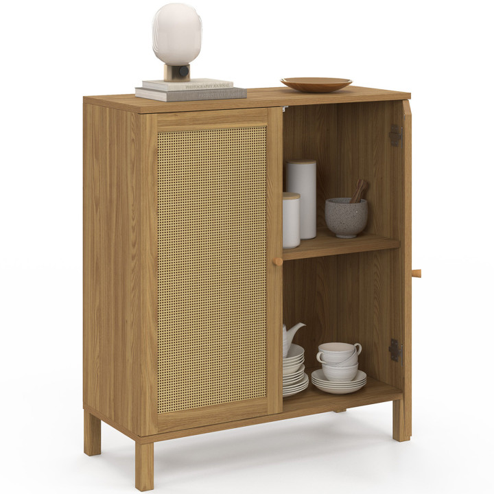 Credenza vintage a 2 ante, 70 cm effetto canna - HANAE | ID Market