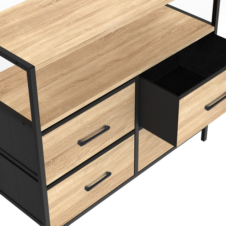 Cassettiera in tessuto a 4 cassetti, contenitore industriale - UTAH | ID Market