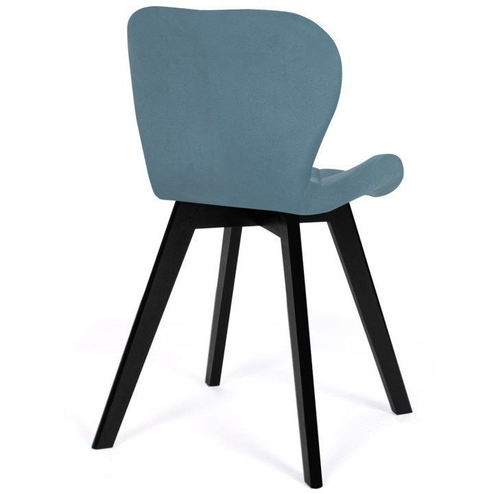 Set di 4 sedie in velluto pastello blu, grigio, rosa - ROBINE | ID Market