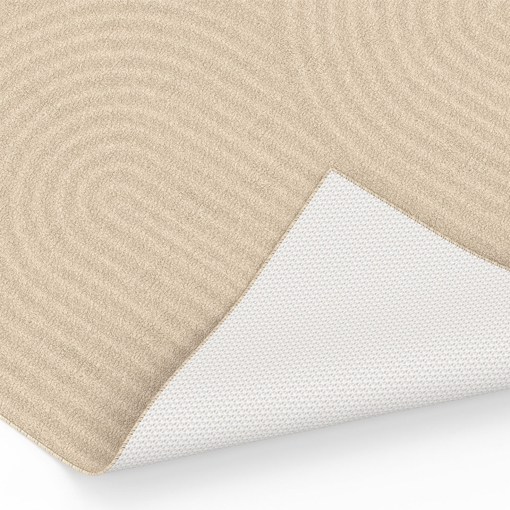 Tappeto rettangolare per interni con motivo circolare beige 120 x 170 cm - JADA | ID Market