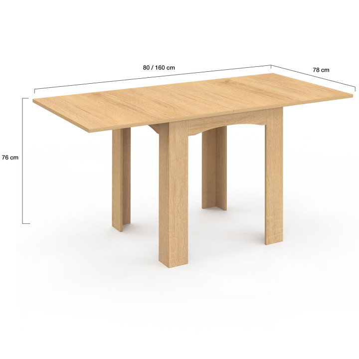 Tavolo da pranzo allungabile in finto faggio da 4 a 8 persone | ID Market