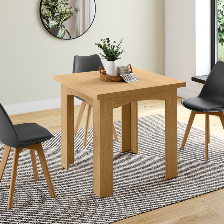 Tavolo da pranzo allungabile in finto faggio da 4 a 8 persone | ID Market