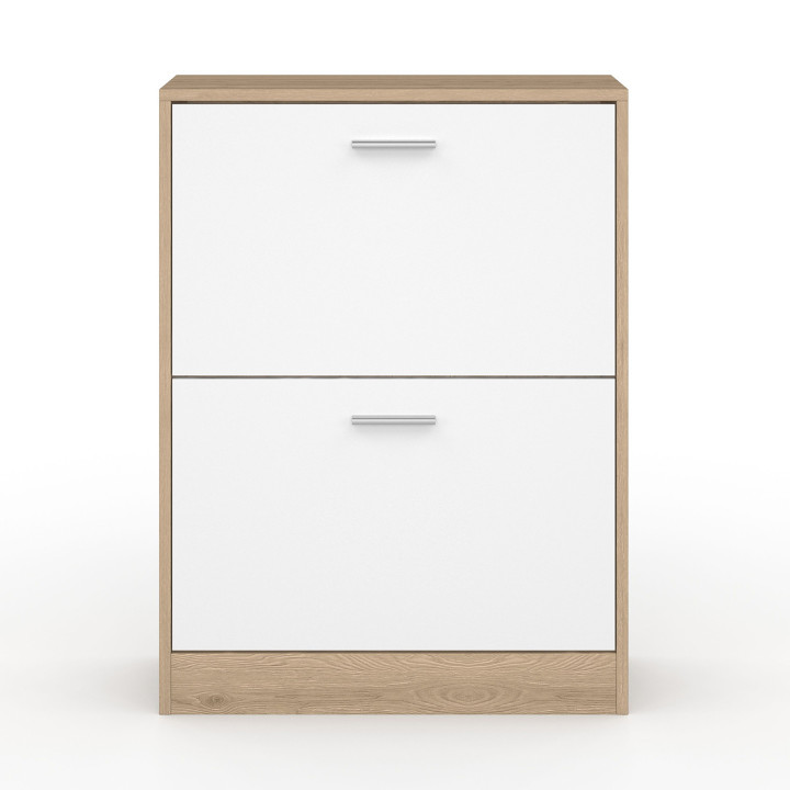 A buon mercato la scarpiera a 2 ante in finto faggio e bianco | ID Market