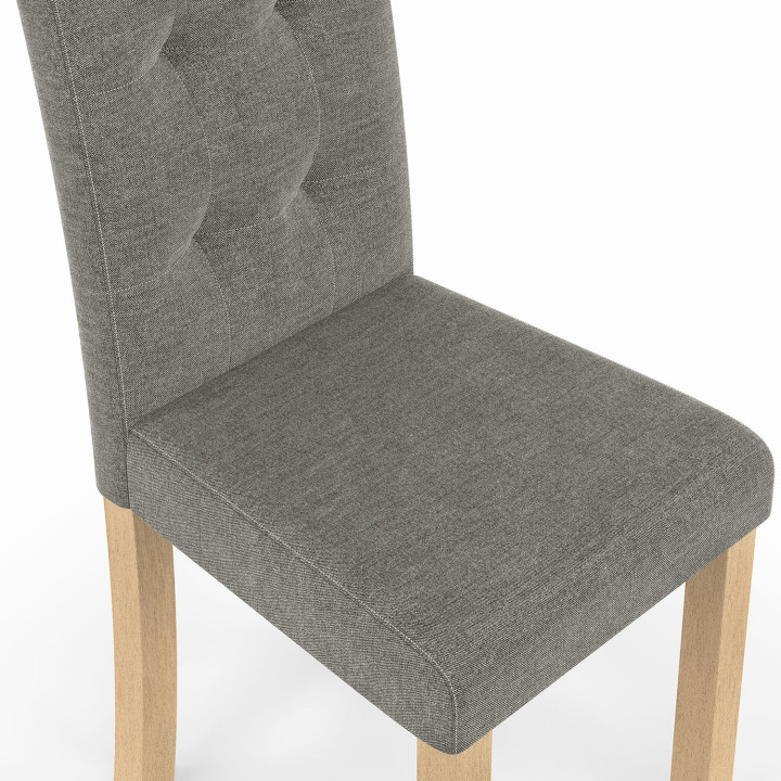 Sedie imbottite scandinave grigie - set di 6 - POLGA | ID Market