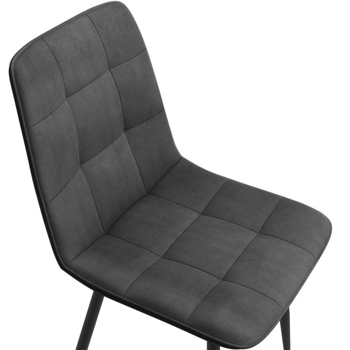 Sedie in velluto di colore misto: verde, giallo e grigio con gambe in metallo - MILA | ID Market