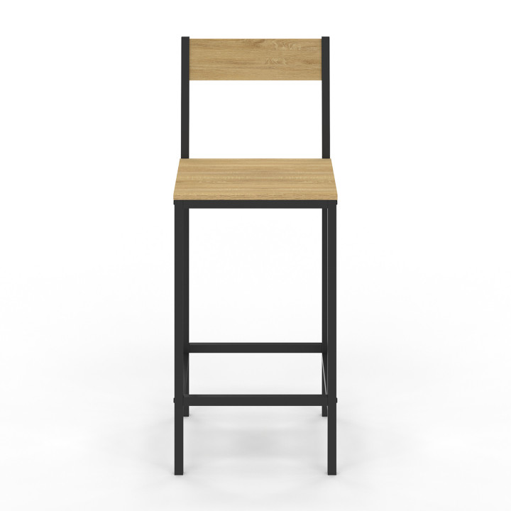 Sgabelli da bar con schienale dal design industriale - DETROIT | IDMarket